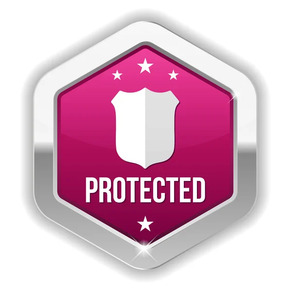 Botão protegido —  Vetores de Stock