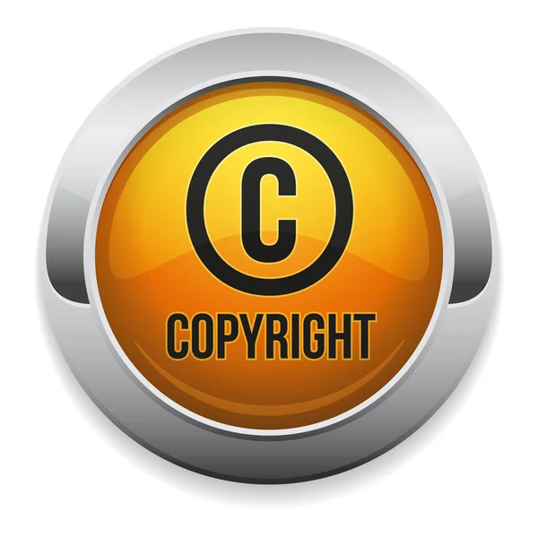 Pulsante copyright — Vettoriale Stock