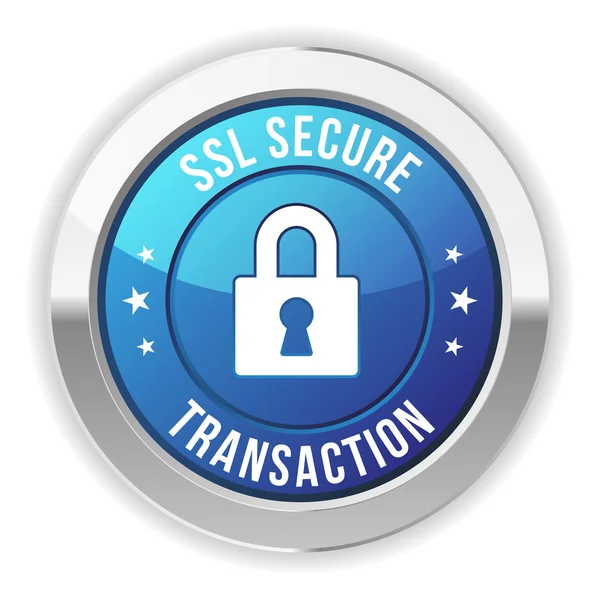 Secure transaction button — Stock Vector