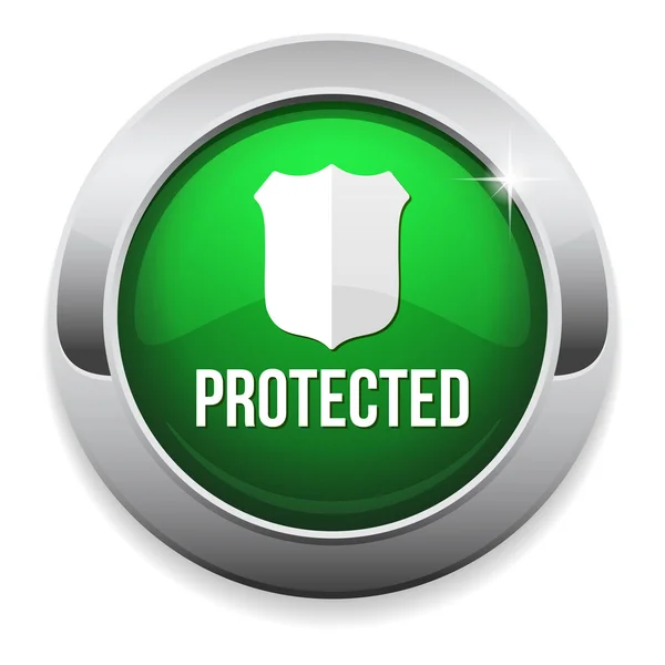 Protected button — Stock Vector