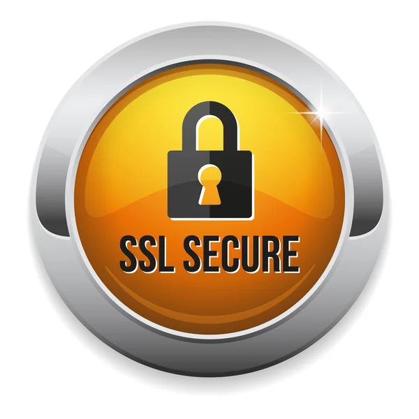 Secure button — Stock Vector