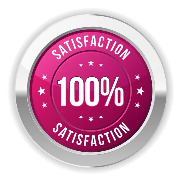 Εκατό τοις εκατό ικανοποίηση badge — Διανυσματικό Αρχείο