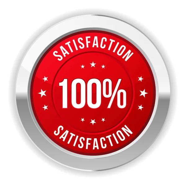 Hundred percent satisfaction badge — Stock Vector