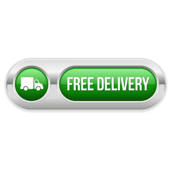 Free delivery button — Stock Vector