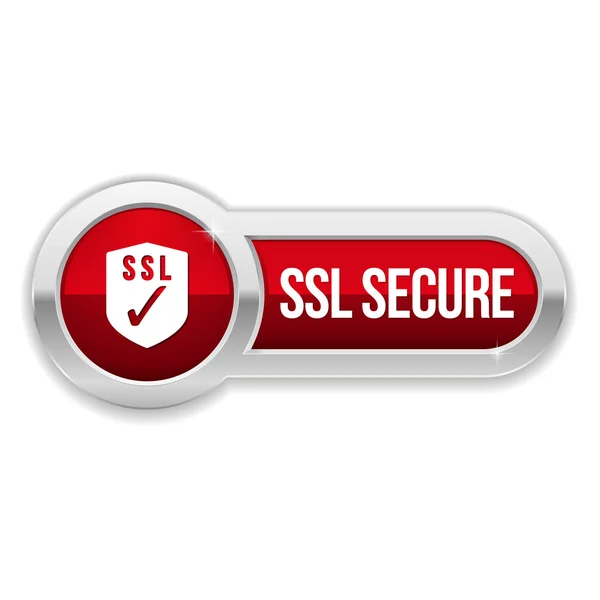 Secure button — Stock Vector