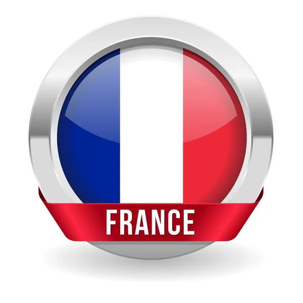 Bouton rond france — Image vectorielle