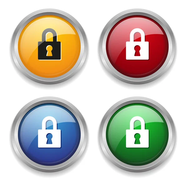 Lock button — Stock Vector