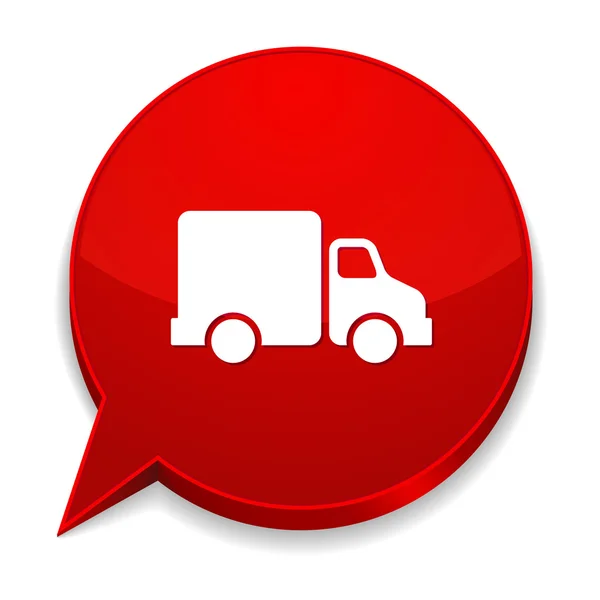 Speech bubble with truck — Stock Vector