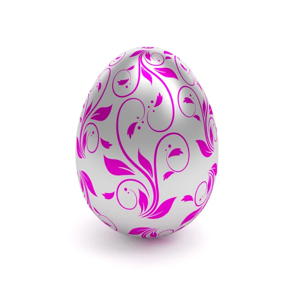 Silver purple easter egg — Stock Photo, Image