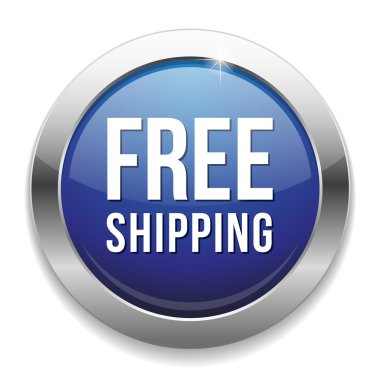 Mavi ücretsiz nakliye düğmesi