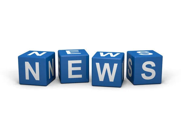 Cubes with news sign — Stock Photo, Image