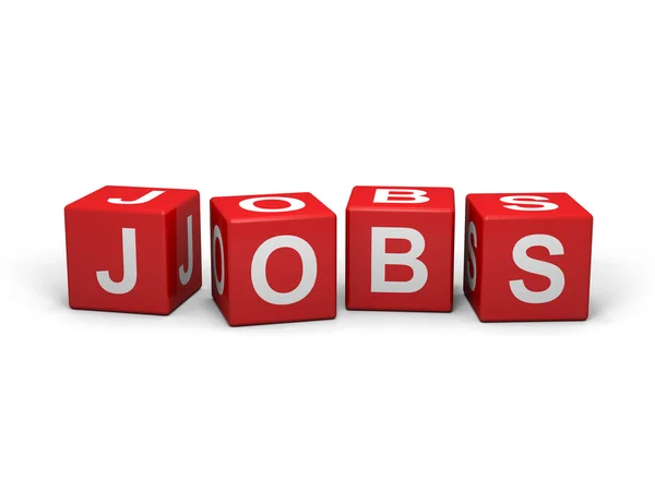 Cubes with jobs sign — Stock Photo, Image