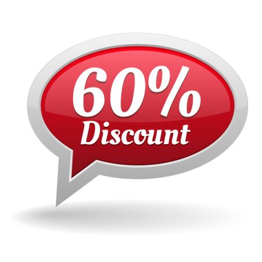 % 60 indirim konuşma balonu