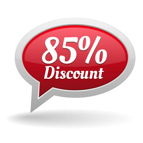 Eighty-five percent discount speech bubble — Stock Vector