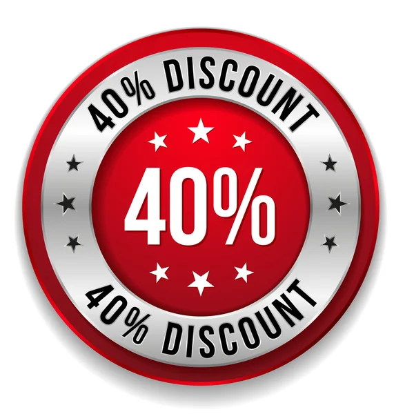40 percent discount — Stock Vector