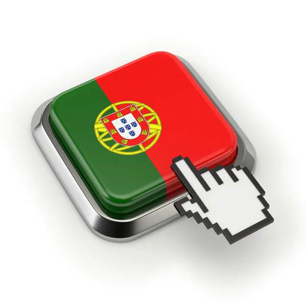 Portuguese flag button — Stock Photo, Image