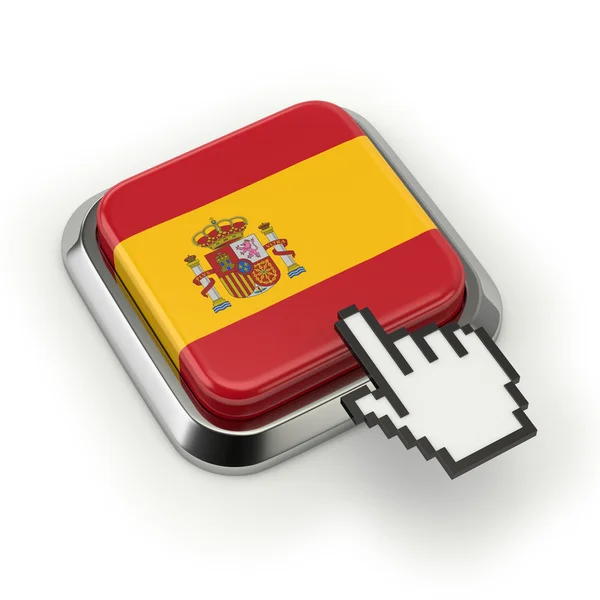 Spanish flag button — Stock Photo, Image