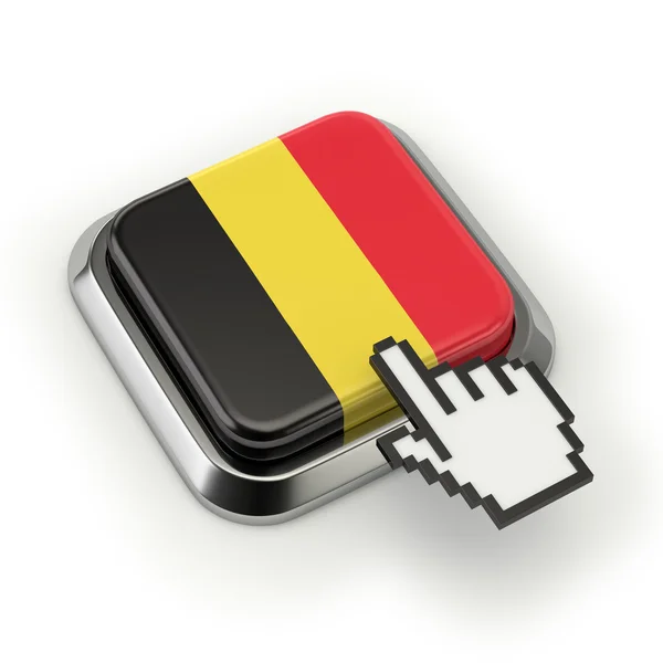 Belgium botón de bandera — Foto de Stock