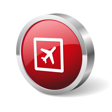 kırmızı yuvarlak uçak düğmesi