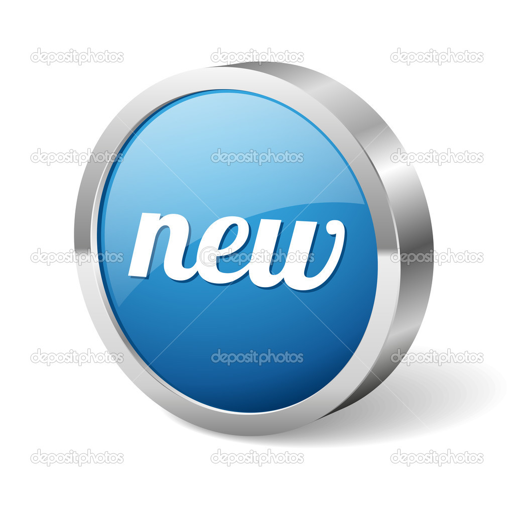 Round blue new button