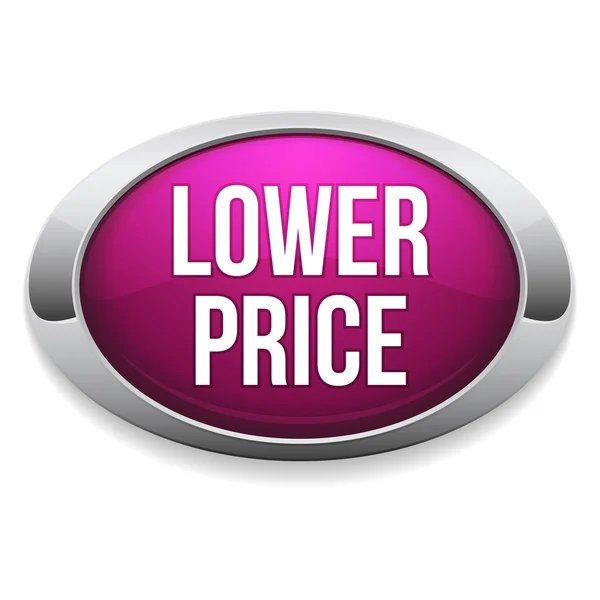 Mor daha düşük fiyat düğmesi — Stok Vektör