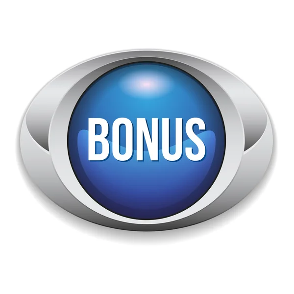 Blue oval bonus button — Stock Vector