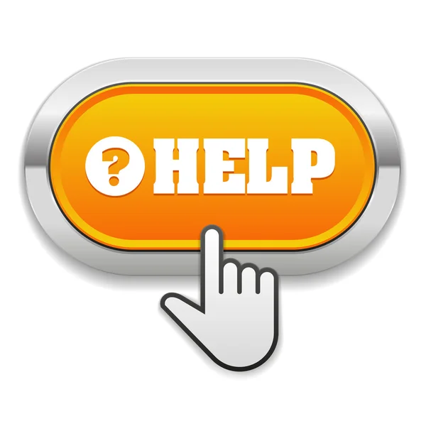 Help button with cursor — Stock Vector