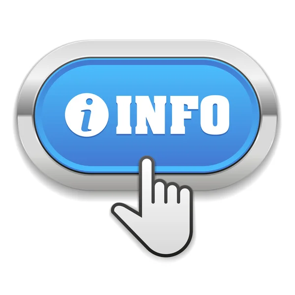 Info button with cursor — Stock Vector