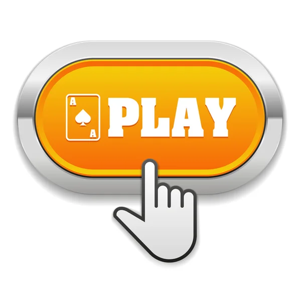 Play knop met cursor — Stockvector