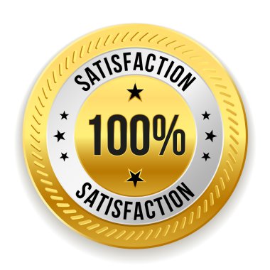 yüz yüzde memnuniyeti rozeti