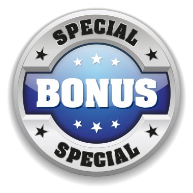Special bonus button clipart