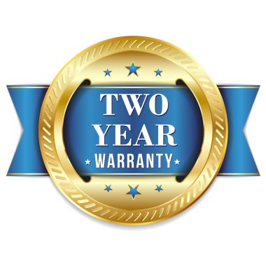 Two year warranty badge clipart