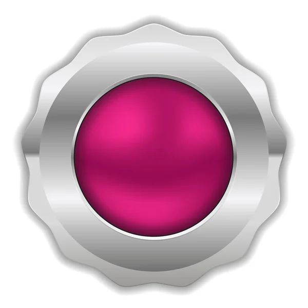 Paarse ronde badge — Stockvector