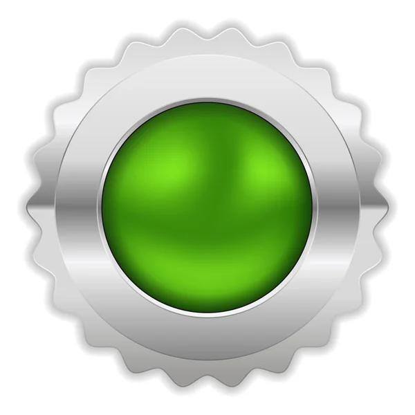 Groene ronde badge — Stockvector