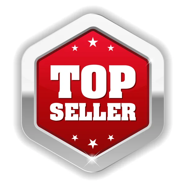 Top seller button — Stock Vector