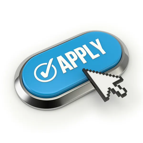 Apply button with metallic border — Stock Photo, Image