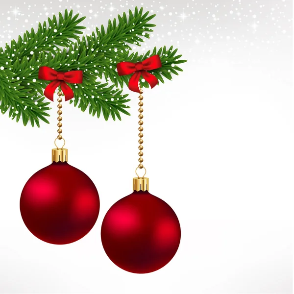 Kerstballen op fir tree — Stockvector