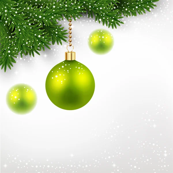 Christmas balls with snowflakes — Stock Vector