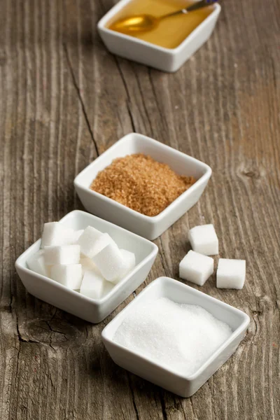 Різні цукру — стокове фото