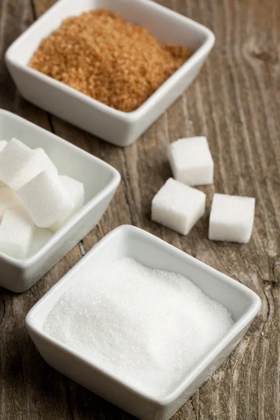 Various of sugar — Stock Photo, Image