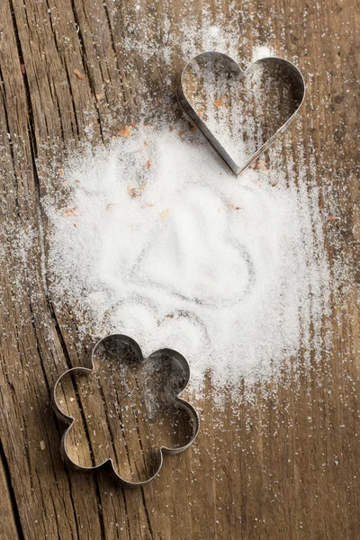 Tăietoare de zahăr și cookie-uri — Fotografie, imagine de stoc