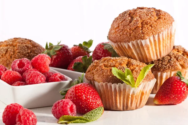 Muffins with berries Stock Image