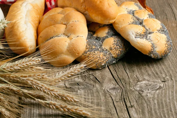 Lote de pan con espigas — Foto de Stock