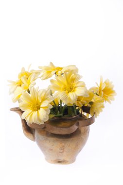 eski demlik çiçekli