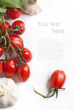 taze domates ve sarımsak