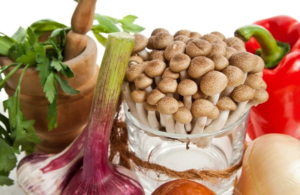 Mushrooms and vegetables — Stock Photo, Image