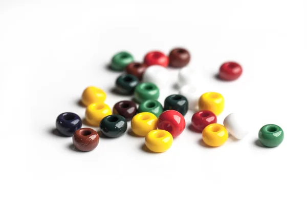Colored glass beads isolated — Stock Photo, Image