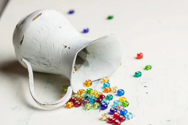 Colorful glass beads closeup — Stock Photo, Image