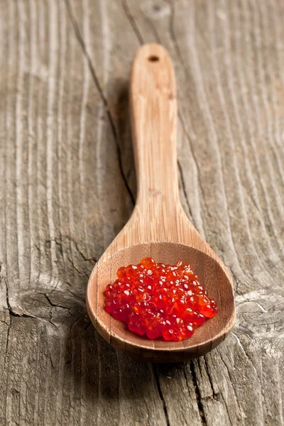 Cuchara de caviar rojo —  Fotos de Stock