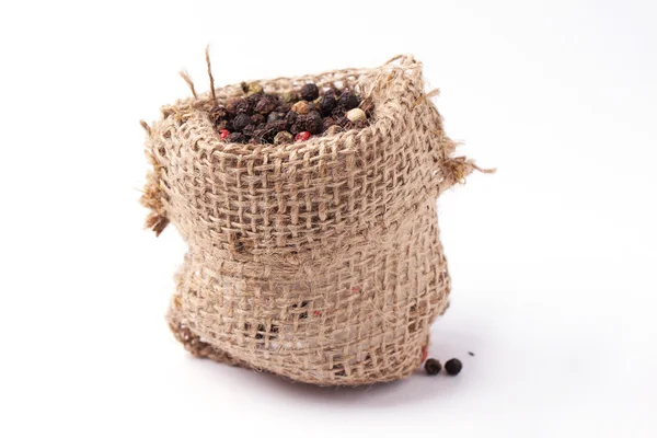 Sack of peppercorns — Stock Photo, Image